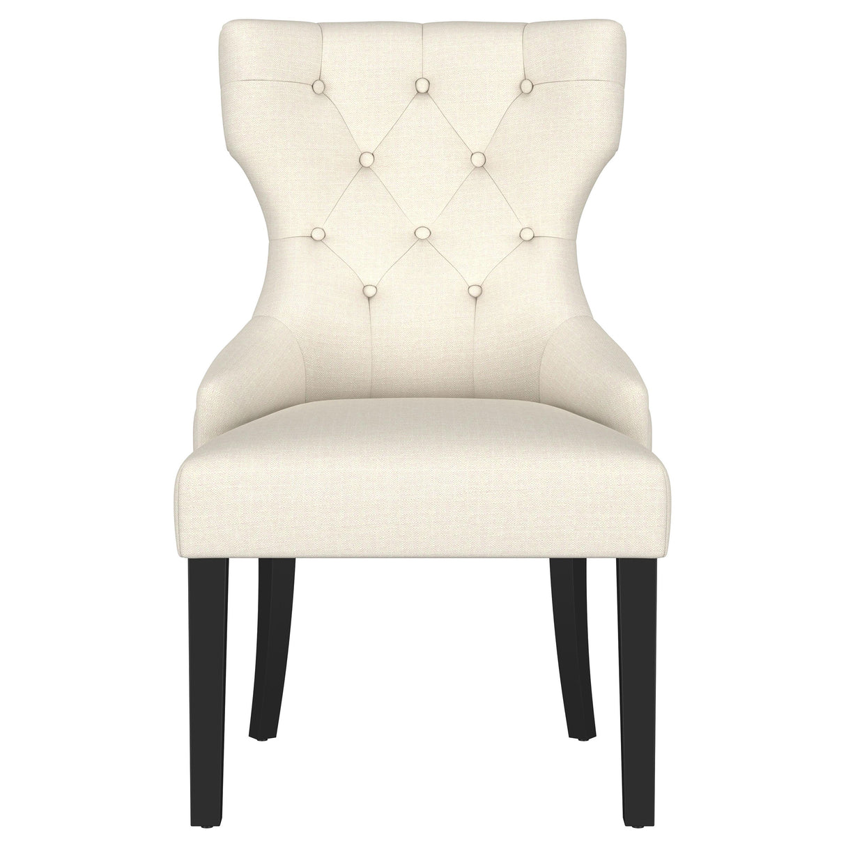 Baney Fabric Upholstered Dining Side Chair Cream and Black