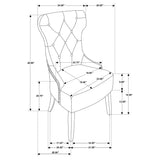 Baney Fabric Upholstered Dining Side Chair Cream and Black