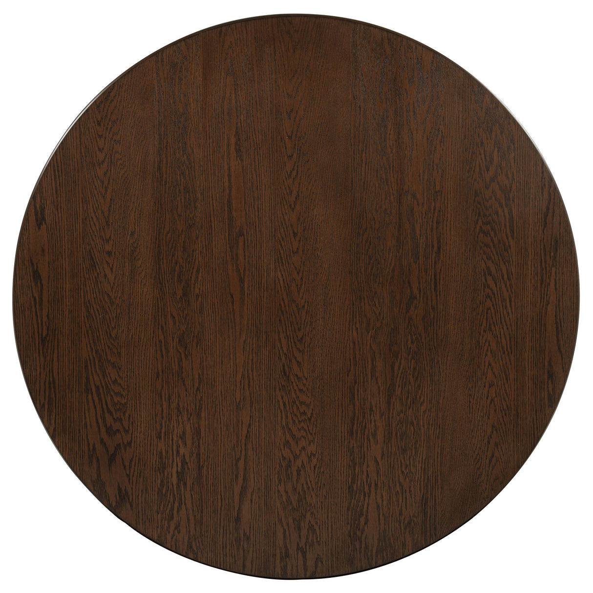 Faulkner 48" Round Brown Oak Wood Dining Table