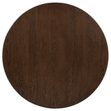 Faulkner 48" Round Brown Oak Wood Dining Table
