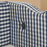 Gingham Daybed With USB Charging Port, Wave-Shaped Design