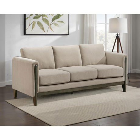Fisher - Upholstered Panel Arm Sofa - Taupe