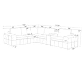 Modular Sectional With Large Square Arms