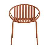 Stackable Outdoor Chairs With Breathable Plastic Backrest (Set of 2)