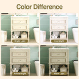 Bathroom Vanity With Sink, 2 Drawers Storage Cabinet, Open Shelf