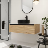 Wall Mounted Bathroom Vanity With Art Sink & 1 Soft Close Drawer
