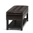 Cosmopolitan - Storage Ottoman Bench With Open Bottom - Tanners Brown - Storage Ottomans - Alpine Outlets