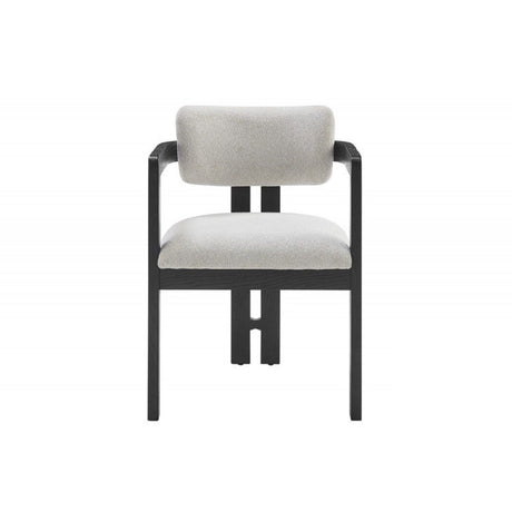 Upholstered Dining Armchair - Black