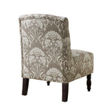 Vintage Tufted Armless Chair With Button Tufting - Taupe