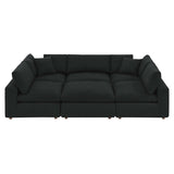 120 Inch Down Filled Overstuffed 6 - Piece Boucle Sectional Sofa - Living Room Furniture available at Alpine Outlets in Denver