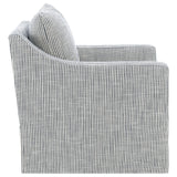 Merced - Upholstered Sloped Arm Accent Swivel Chair With 360 Degree Swivel Base - Gray