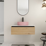 Wall Mounted Bathroom Vanity With Art Sink & 1 Soft Close Drawer