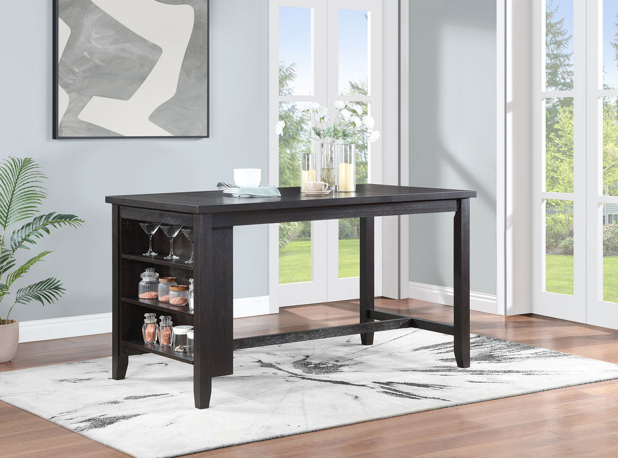Elliston 66-Inch Counter Height Dining Table Dark Grey