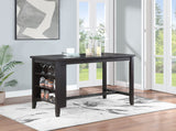 Elliston 66-Inch Counter Height Dining Table Dark Grey