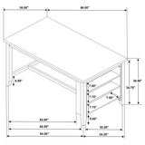 Elliston 66-Inch Counter Height Dining Table Dark Grey