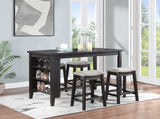 Elliston 66-Inch Counter Height Dining Table Dark Grey