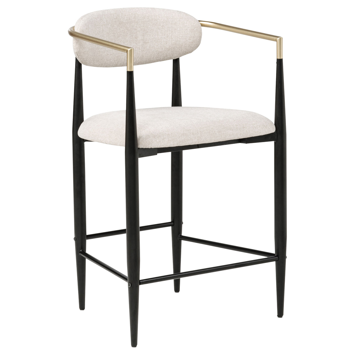 Tina Beige Fabric Upholstered Counter Chair (Set of 2)