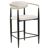 Tina Beige Fabric Upholstered Counter Chair (Set of 2)
