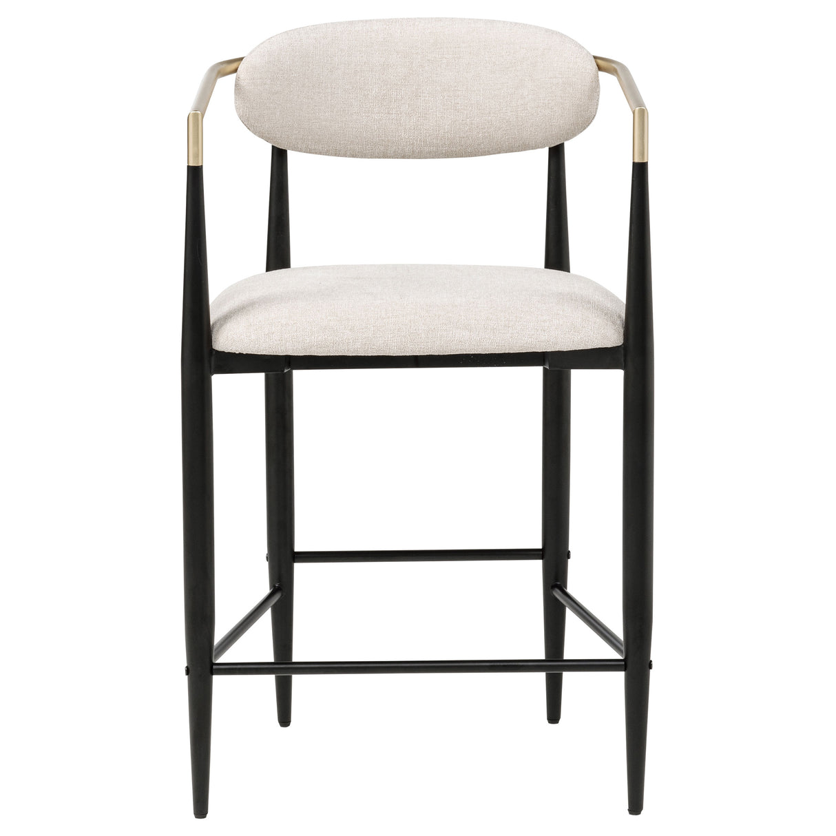 Tina Beige Fabric Upholstered Counter Chair (Set of 2)