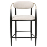 Tina Beige Fabric Upholstered Counter Chair (Set of 2)