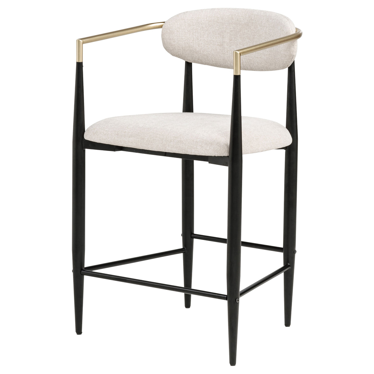 Tina Beige Fabric Upholstered Counter Chair (Set of 2)