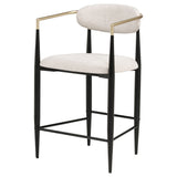 Tina Beige Fabric Upholstered Counter Chair (Set of 2)