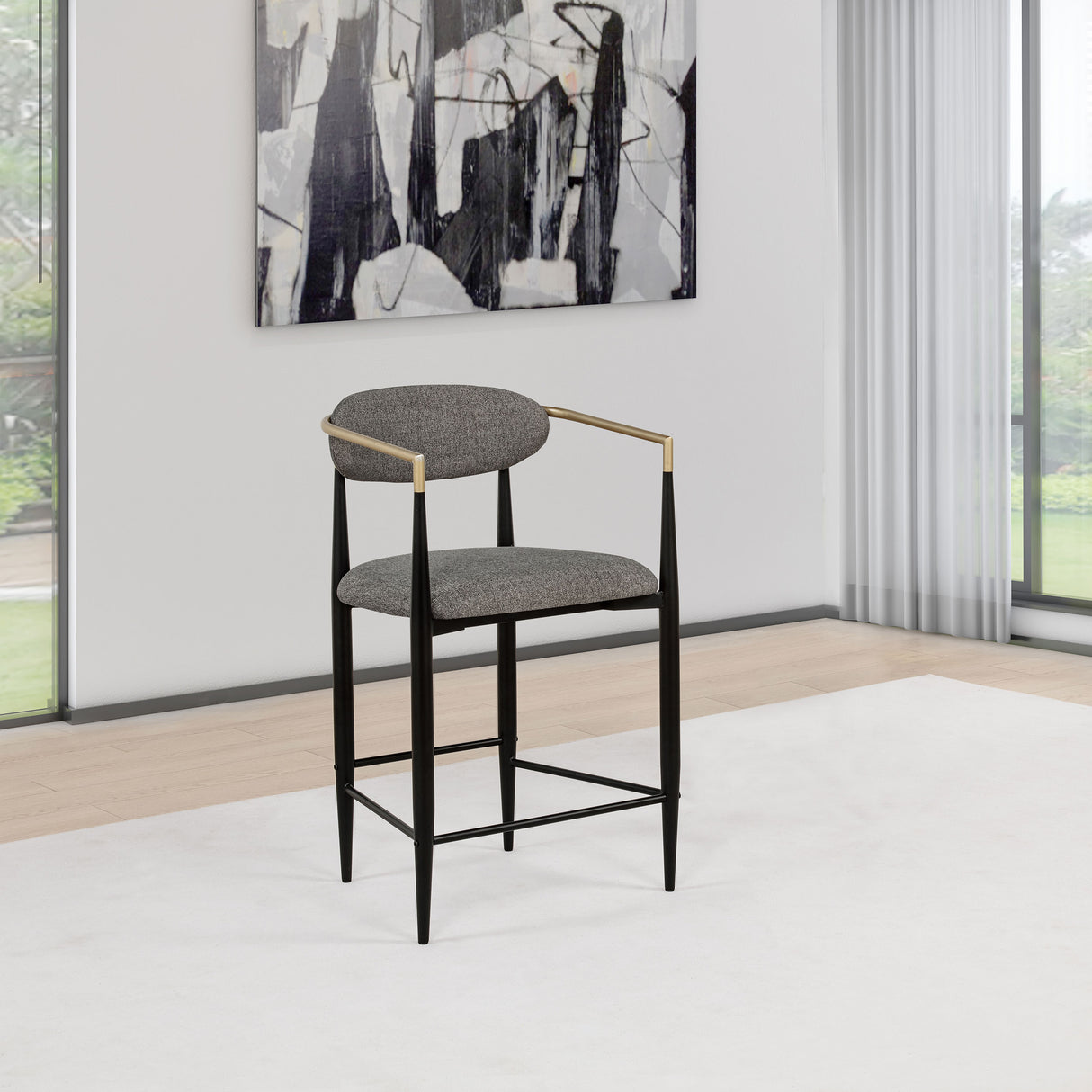 Tina Dark Grey Counter Chair - Set of 2