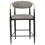Tina Dark Grey Counter Chair - Set of 2