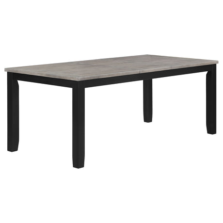 Elodie 5-Piece Rectangular Extension Dining Set, Black