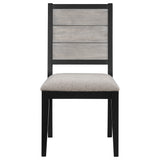 Elodie 5-Piece Rectangular Extension Dining Set, Black