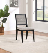 Elodie Wood Dining Side Chair Grey and Black Set of 2