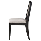 Elodie Wood Dining Side Chair Grey and Black Set of 2