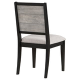 Elodie Wood Dining Side Chair Grey and Black Set of 2