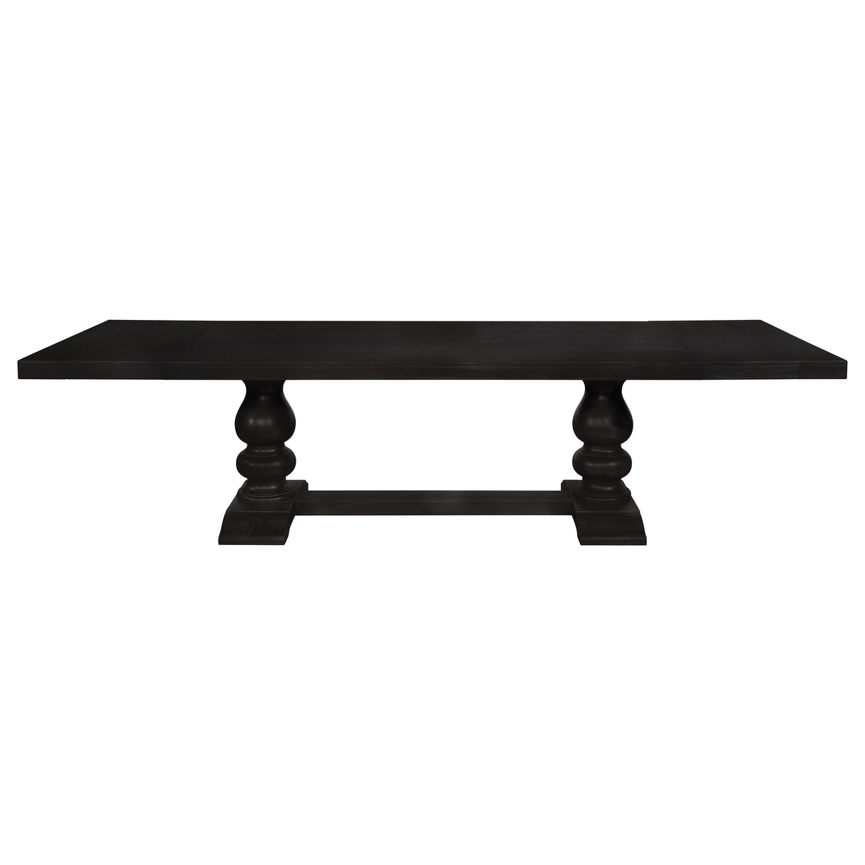 Phelps 123-inch Extension Dining Table in Distressed Noir