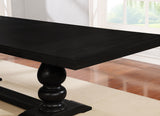 Phelps 123-inch Extension Dining Table in Distressed Noir