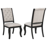 Phelps Upholstered Dining Side Chair Tan, Set of 2