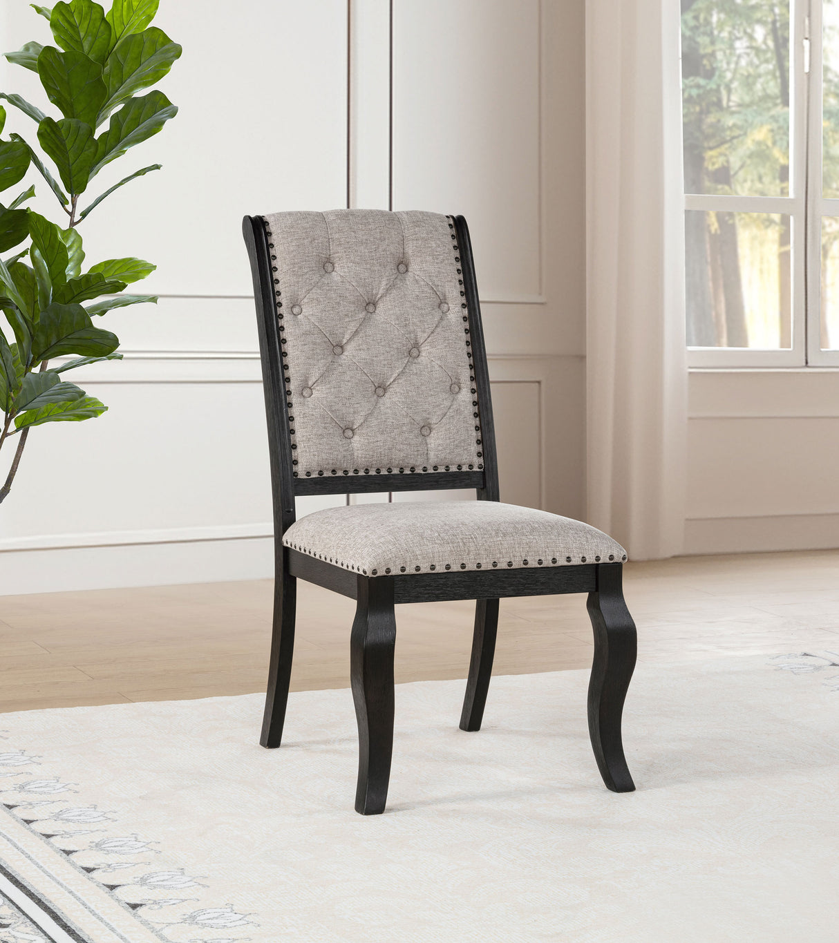 Phelps Upholstered Dining Side Chair Tan, Set of 2