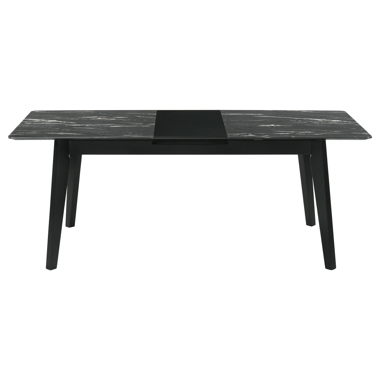 Crestmont 5-Piece Extension Dining Table Set, Black Faux Marble
