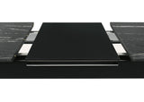 Crestmont 5-Piece Extension Dining Table Set, Black Faux Marble