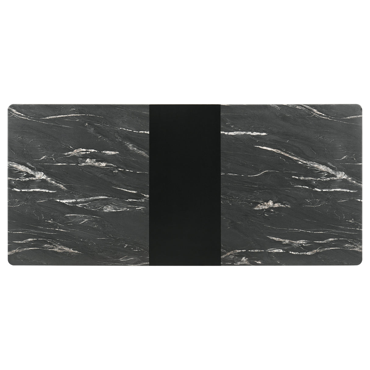Crestmont 78-Inch Extension Dining Table Black Faux Marble