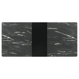 Crestmont 78-Inch Extension Dining Table Black Faux Marble
