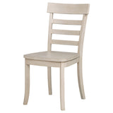 Orrison Ladder Back Dining Side Chair in Linen, Set of 2
