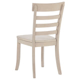 Orrison Ladder Back Dining Side Chair in Linen, Set of 2