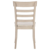 Orrison Ladder Back Dining Side Chair in Linen, Set of 2