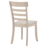 Orrison Ladder Back Dining Side Chair in Linen, Set of 2