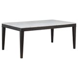 Averill 72-inch White Marble Top Dining Table