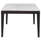 Averill 72-inch White Marble Top Dining Table