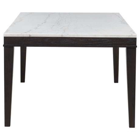Averill 72-inch White Marble Top Dining Table
