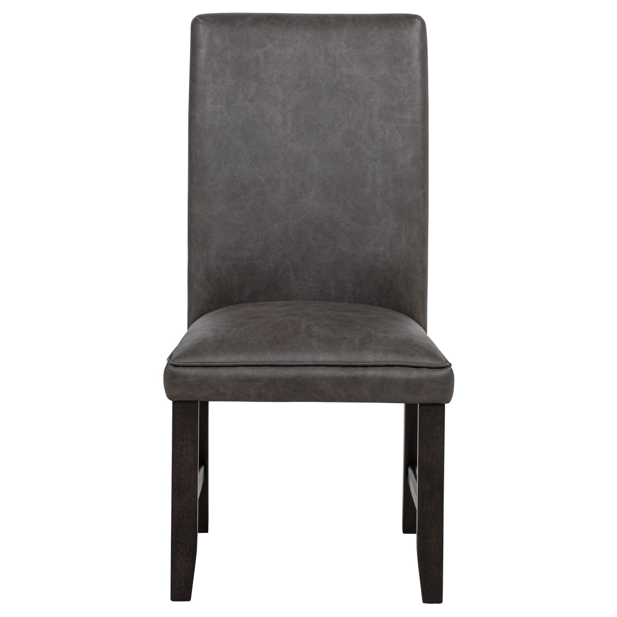 Averill Faux Leather Dining Chair Dark Grey, Set of 2