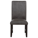 Averill Faux Leather Dining Chair Dark Grey, Set of 2